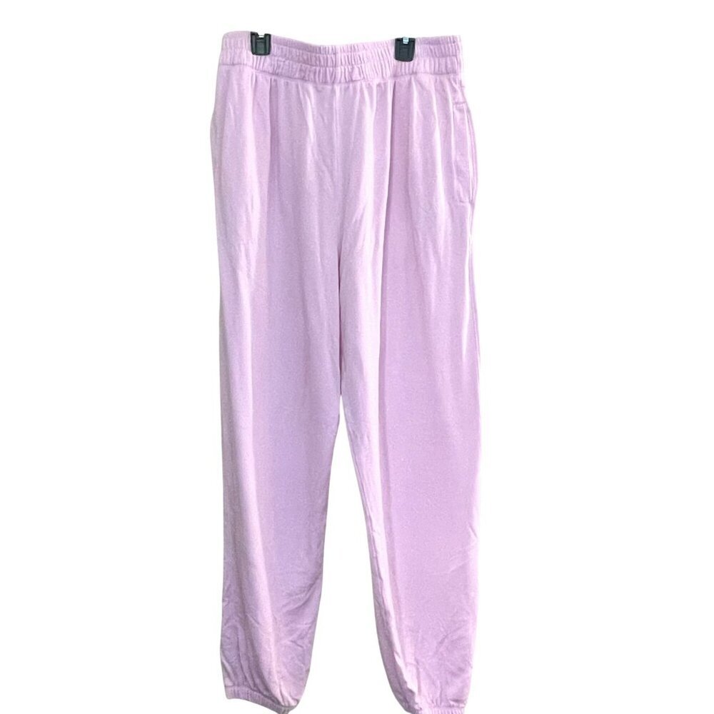 Sundry Wide Waistband Pink Pull On Stretch Jogger Sweatpants XL NWT